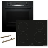 Bosch PYROLYSE TELESKOPAUSZUG + Induktionskochfeld autark 60 cm