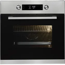 HANSEATIC Einbaubackofen "65M90E3-E11B200", Energieeffizienz: A (A+++-D), silber (silberfarben), B:59,5cm H:59,5cm T:57,5cm, Backöfen, Leichte Verschmutzungen werden mithilfe von Wasserdampf entfernt