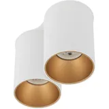 Licht-Erlebnisse Deckenlampe 2x GU10 modern weiß gold