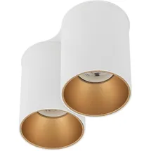 Licht-Erlebnisse Deckenlampe 2x GU10 modern weiß gold