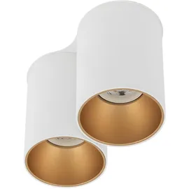 Licht-Erlebnisse Deckenlampe 2x GU10 modern weiß gold