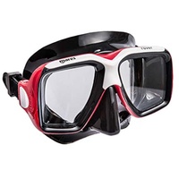 Mares Erwachsene Mask Rover Taucherbrille, Rot/Schwarz, BX