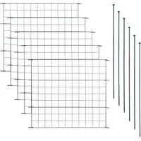 Teichzaun Gartenzaun 11Tlg Set Zaun Teich 5 Zaunelemente Gitterzaun Anthr