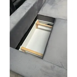 e-meubles Ecksofa mit Schlaffunktion und Bettkasten, Couch für Wohnzimmer, Schlafsofa Sofagarnitur Sofa Eckcouch L-form Wohnlandschaft mit Bettfunktion 250x... - dunkelgrün