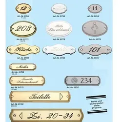 Hotelschilder große Auswahl Zimmernummern