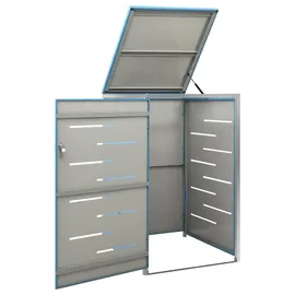 vidaXL Mülltonnenbox 69 x 77,5 x 113 cm blau