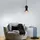 GLOBO Clarity 1-flg. E27 30 cm rund schwarz