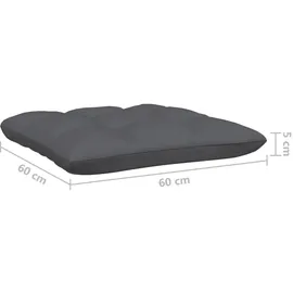 vidaXL 4-Sitzer-Gartensofa mit Anthrazit Kissen Massivholz Kiefer