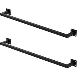 ML-Design 2x Kleiderstange Garderobenstange Garderobenhalter Stahl Kleiderständer Wand