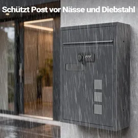 Wiltec Briefkasten Anthrazit