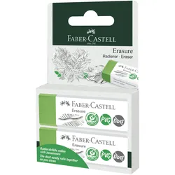 Faber-Castell Radierer Erasure PVC-frei & Dust-free in Blisterkarte