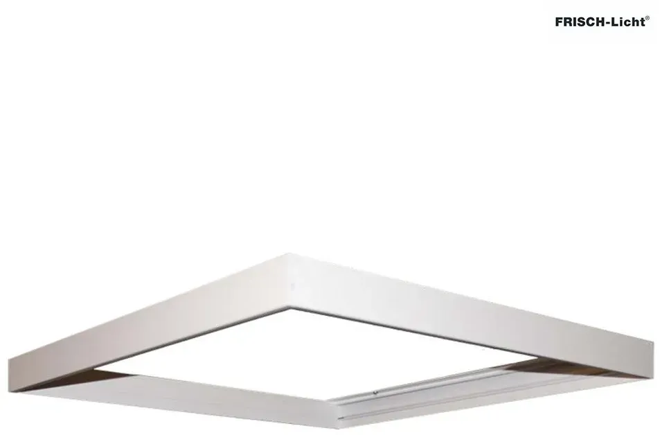 Frisch-Licht Aufbaurahmen zu Einlege-Rasterleuchte Modul 625, steckbar, ohne sichtbaren Schrauben, Aluminium, weiß FL-ABR625W