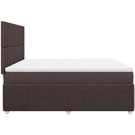vidaXL Boxspringbett 180 x 200 cm Dunkelbraun