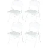 Hti-Living Klappstuhl gepolstert weiß 4er Set