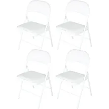 Hti-Living Klappstuhl gepolstert weiß 4er Set