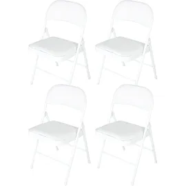 Hti-Living Klappstuhl gepolstert weiß 4er Set