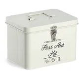 Zeller Medizinbox Metall 22,4 cm x 17 cm x 16 cm Weiß