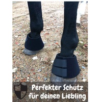 Pferdelinis Hufglocken Hufglocken für Pferde schwarz, Neopren Hufglocke S-XL, doppelter Klettverschluss S