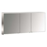 Emco prime Aufputz-Lichtspiegelschrank 949706249 1400x700mm, 3-türig, aluminium/spiegel