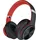 DOQAUS Bluetooth Kopfhörer Over Ear, Bis zu 90 Std Kabellose Kopfhörer mit 3 EQ-Modi,HiFi Stereo Faltbare Headset mit Mikrofon,weiche Ohrpolsterfür Reisen/Büro/Handy/PC/Laptops,Rot-Schwarz