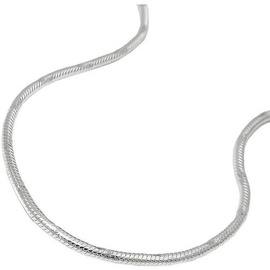 Gallay Schlangenkette 1,3mm runde Schlangenkette diamantiert Silber 925 38cm (1-tlg) silberfarben