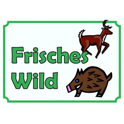 Verkaufsschild Schild Frisches Wild A0 (841x1189mm)