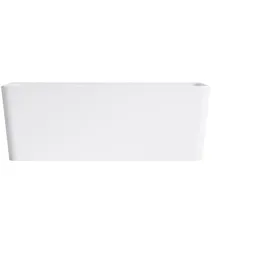 Steinberg Serie 490 Vorwandbadewanne, eckig abgerundet, 1650x800mm, SOLIDSurface, Mattweiß, 4909410W