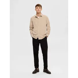 Selected Langarmhemd Beige XXL