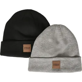 URBAN CLASSICS Logopatch Beanie Grau 122/128