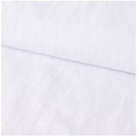 SCHÖNER LEBEN. Stoff Taftstoff Crushed Bekleidungsstoff einfarbig weiß 1,40m Breite, pflegeleicht lila|weiß