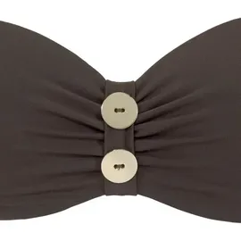 VIVANCE Bügel-Bandeau-Bikini, mit edlen Zierknöpfen, braun