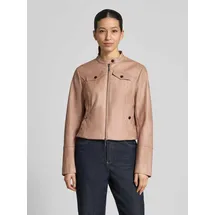 Amber & June Slim Fit Jacke in Leder-Optik, Rose, 34