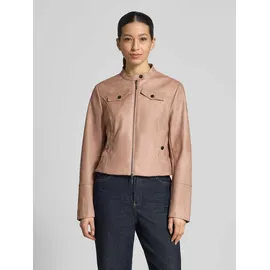 Amber & June Slim Fit Jacke in Leder-Optik, Rose, 34