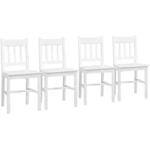 Homcom Küchenstuhl Kiefer weiß 4er Set