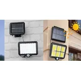 Haushalt LED-Solar Wandlicht Pfau Metall 92 cm inkl. Dämmerungssensor