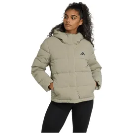 adidas Helionic Climawarm Daunenjacke mit Kapuze Silver Pebble L
