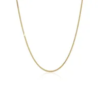 Elli Premium Kette ohne Anhänger Panzerkette Collier Basic 925 Silber vergoldet goldfarben 40 cm