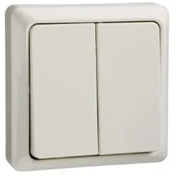 Elso 506250 Doppeltaster 42V/1A Aufputz RENOVIERUNG perlweiß