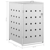 vidaXL Mülltonnenbox 78 x 69 x 115 cm silber