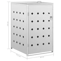 vidaXL Mülltonnenbox 78 x 69 x 115 cm silber