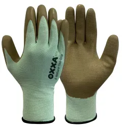 OXXA® Premium Eco E-Nature-Top-Grip 52-050 Arbeitshandschuhe 15205011 , 1 Packung = 12 Paar, Größe 11