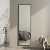 Boromal - 150x50cm Ganzkörperspiegel Standspiegel Spiegel Groß Wandspiegel Anlehnen an der Wand Rechteckig Schlafzimmerspiegel Schwarz