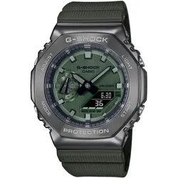 Chronograph CASIO G-SHOCK Armbanduhren grün (olive) Herren Quarzuhr, Armbanduhr, Herrenuhr, digital, bis 20 bar wasserdicht