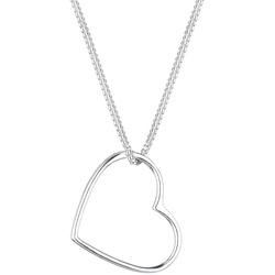Elli Elli Halskette Herz Anhänger Liebe Cut Out 925 Silber Ketten   Damen 