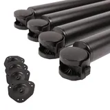 MS Beschläge Tischbeine auf Rollen 710 mm Schwarz