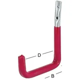 Vormann Wandhaken U-Form rotgummi A.150mm STA verz.