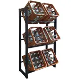 Quick Star Getränkekistenregal 71x30x140cm für 6 Kästen Getränkekistenhalter Standregal