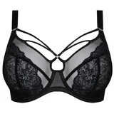 Elomi Women's Plus Size Brianna Strappy Underwire Plunge Bra, Black, 38FF - 38FF