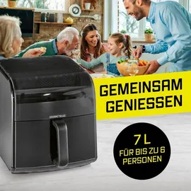 GOURMETmaxx Heißluftfritteuse 7L schwarz