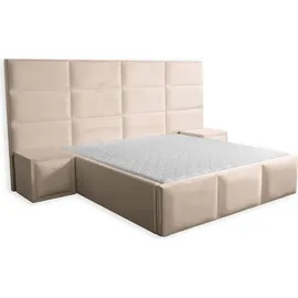 aea Boxspring Design Bett 140 x 200 cm Beige